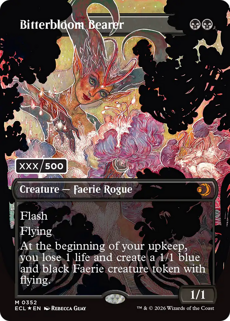 Bitterbloom Bearer (Borderless) (Serial Numbered) [Lorwyn Eclipsed Promos] | Exor Games Truro