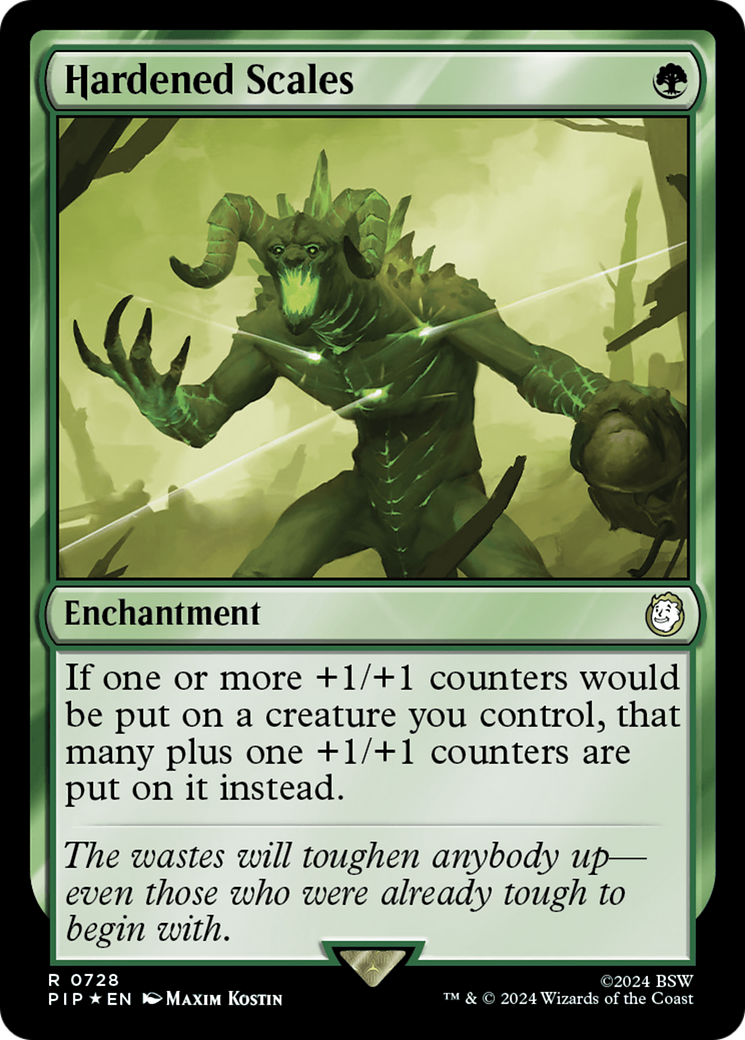 Hardened Scales (Surge Foil) [Fallout] | Exor Games Truro