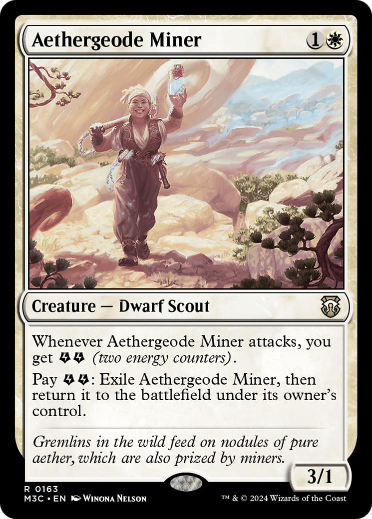 Aethergeode Miner (Ripple Foil) [Modern Horizons 3 Commander] | Exor Games Truro