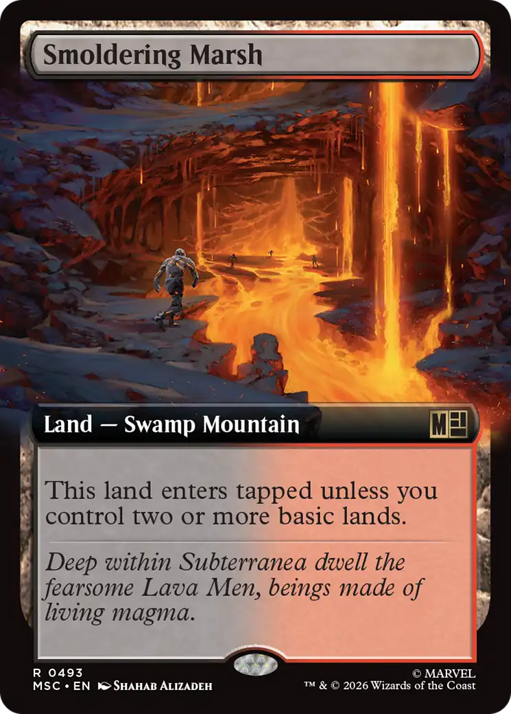 Smoldering Marsh (Extended Art) [Marvel Super Heroes Commander] | Exor Games Truro