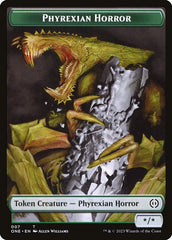 Phyrexian Goblin // Phyrexian Horror Double-Sided Token [Phyrexia: All Will Be One Tokens] | Exor Games Truro