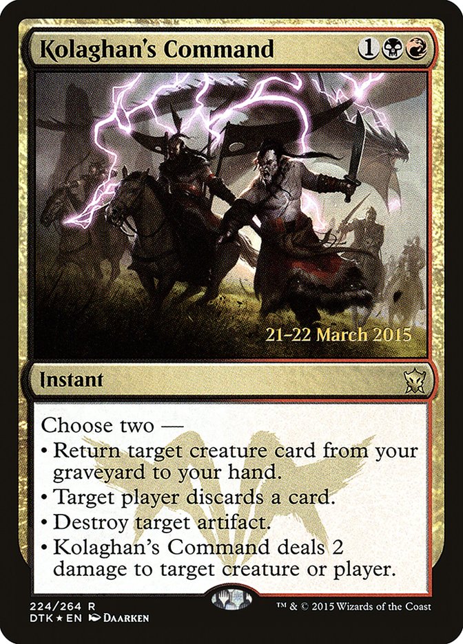 Kolaghan's Command [Dragons of Tarkir Prerelease Promos] | Exor Games Truro