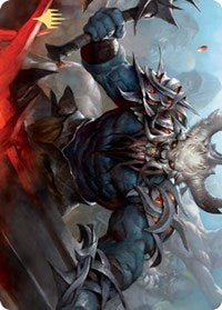 Frenzied Raider Art Card (Gold-Stamped Signature) [Kaldheim Art Series] | Exor Games Truro
