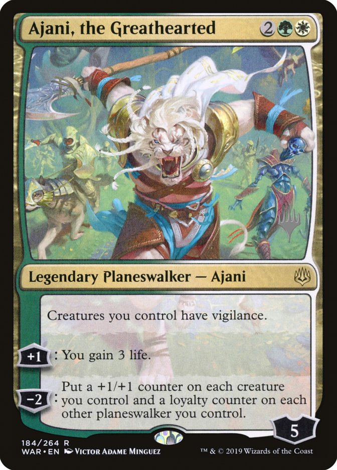 Ajani, the Greathearted (Promo Pack) [War of the Spark Promos] | Exor Games Truro