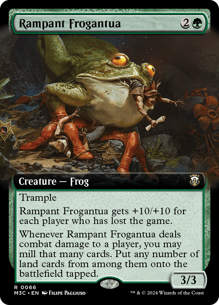 Rampant Frogantua (Extended Art) (Ripple Foil) [Modern Horizons 3 Commander] | Exor Games Truro