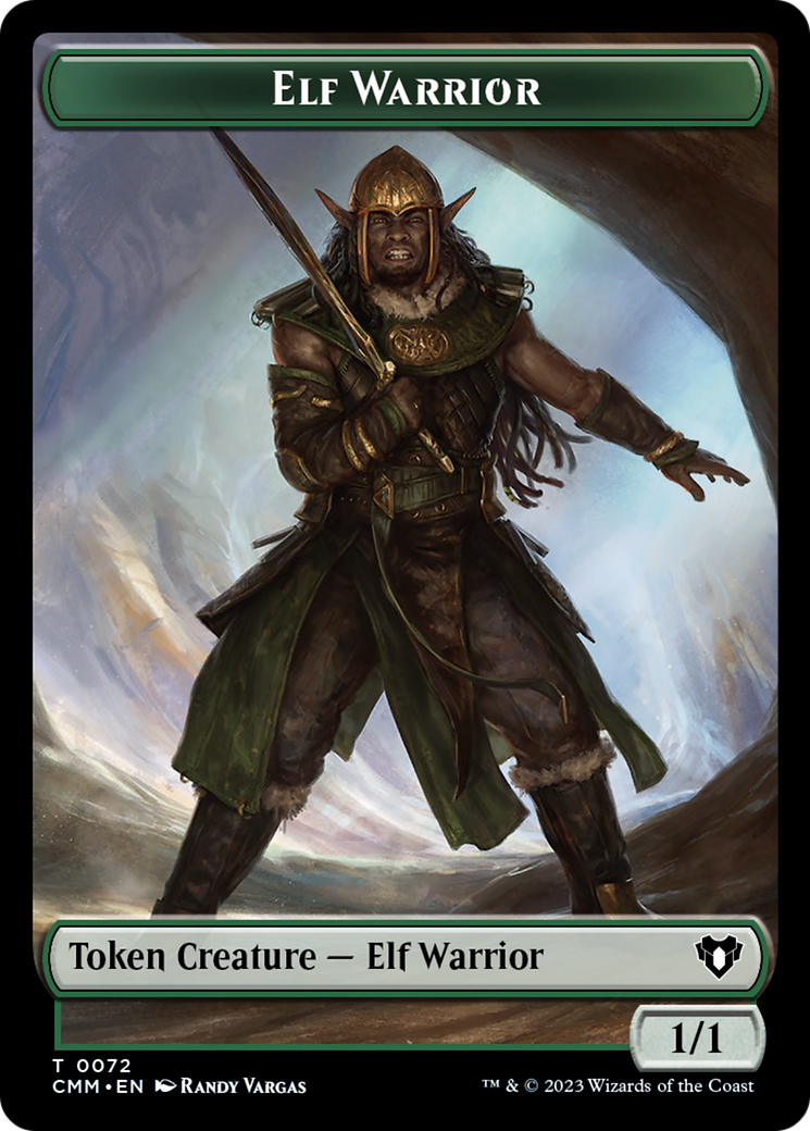 Elf Warrior // Cleric Double-Sided Token [Commander Masters Tokens] | Exor Games Truro