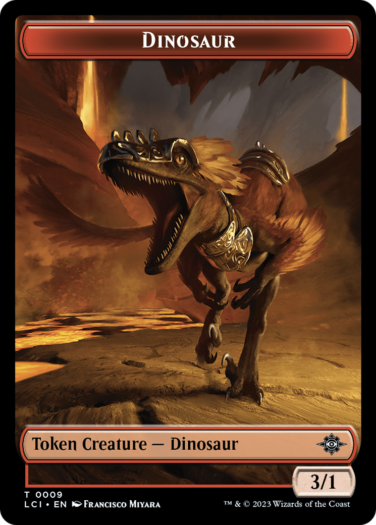 Gnome // Dinosaur (0009) Double-Sided Token [The Lost Caverns of Ixalan Tokens] | Exor Games Truro