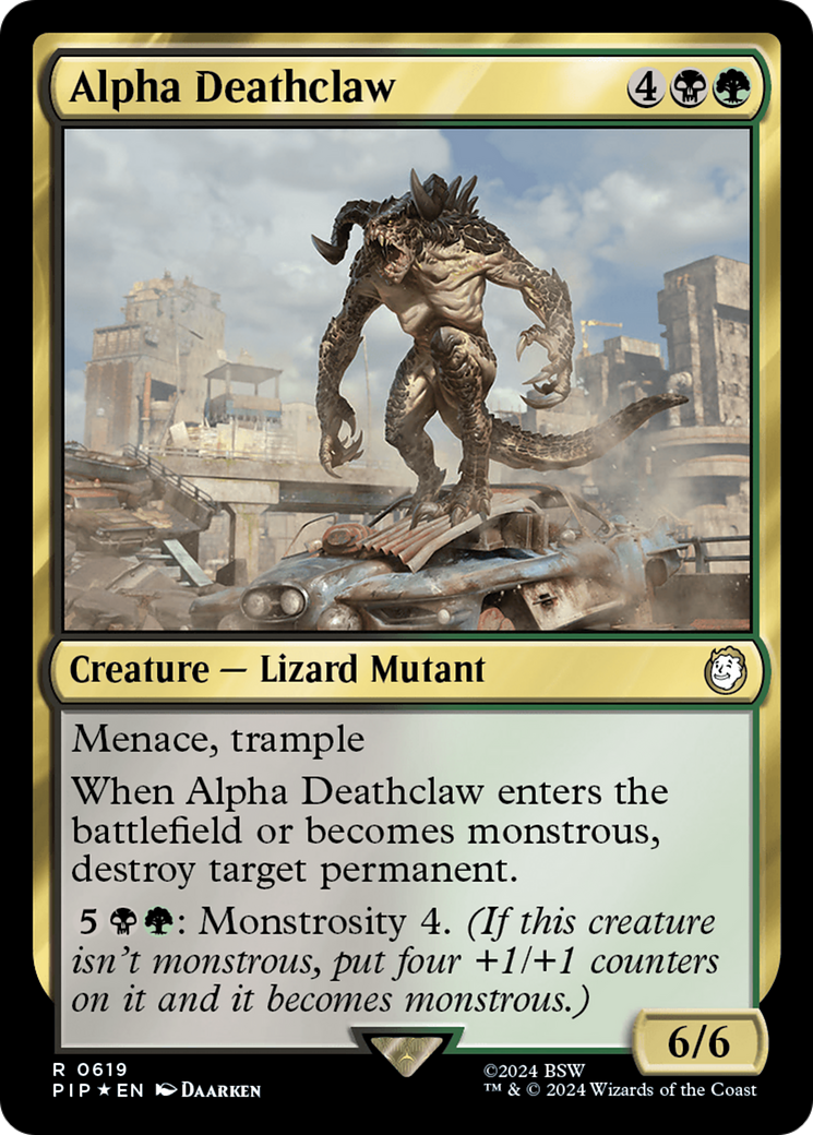 Alpha Deathclaw (Surge Foil) [Fallout] | Exor Games Truro