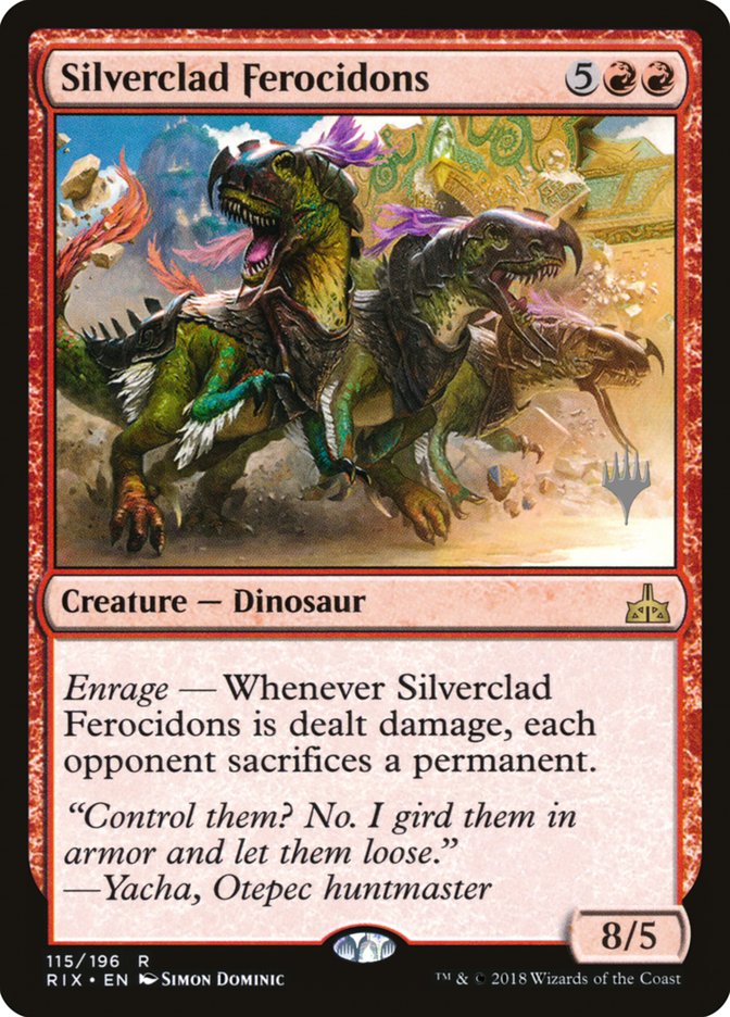 Silverclad Ferocidons (Promo Pack) [Rivals of Ixalan Promos] | Exor Games Truro