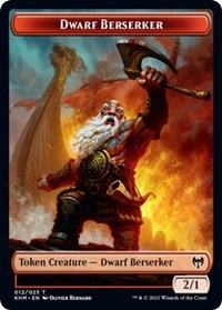 Dwarf Berserker // Tibalt, Cosmic Impostor Emblem Double-Sided Token [Kaldheim Tokens] | Exor Games Truro