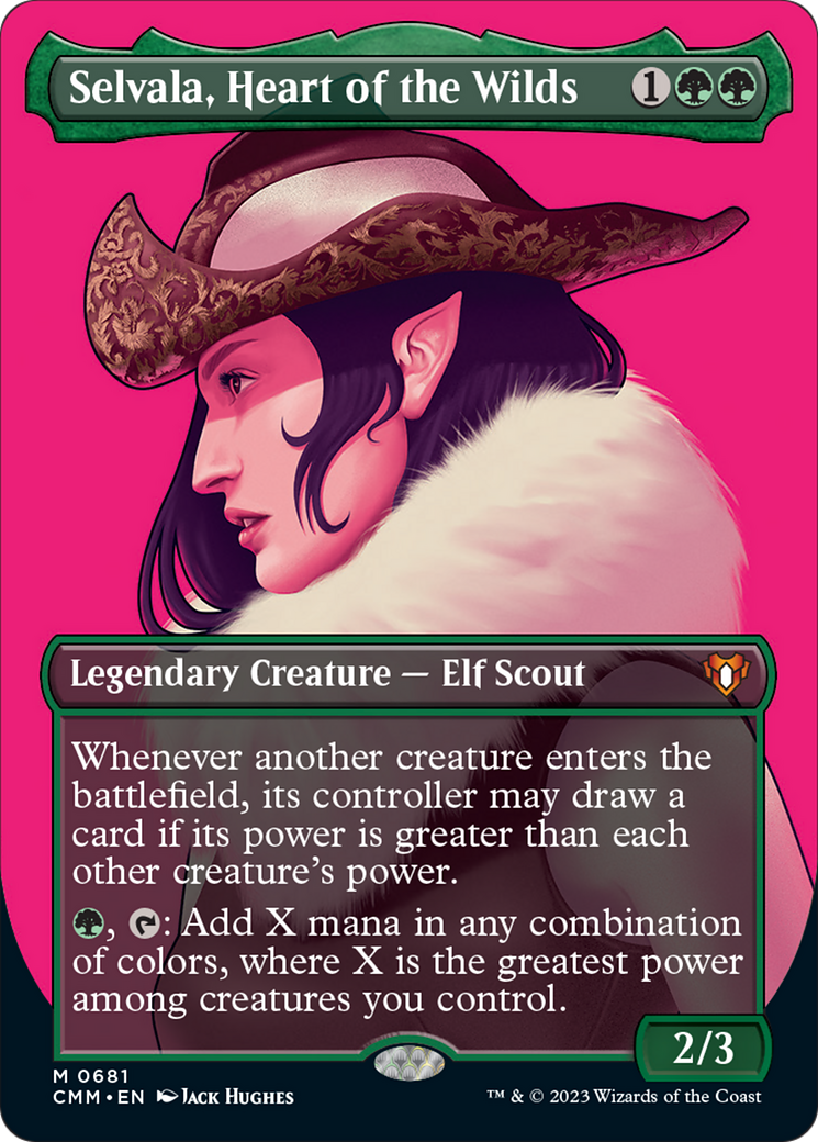 Selvala, Heart of the Wilds (Borderless Profile) [Commander Masters] | Exor Games Truro