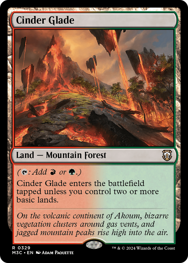 Cinder Glade (Ripple Foil) [Modern Horizons 3 Commander] | Exor Games Truro