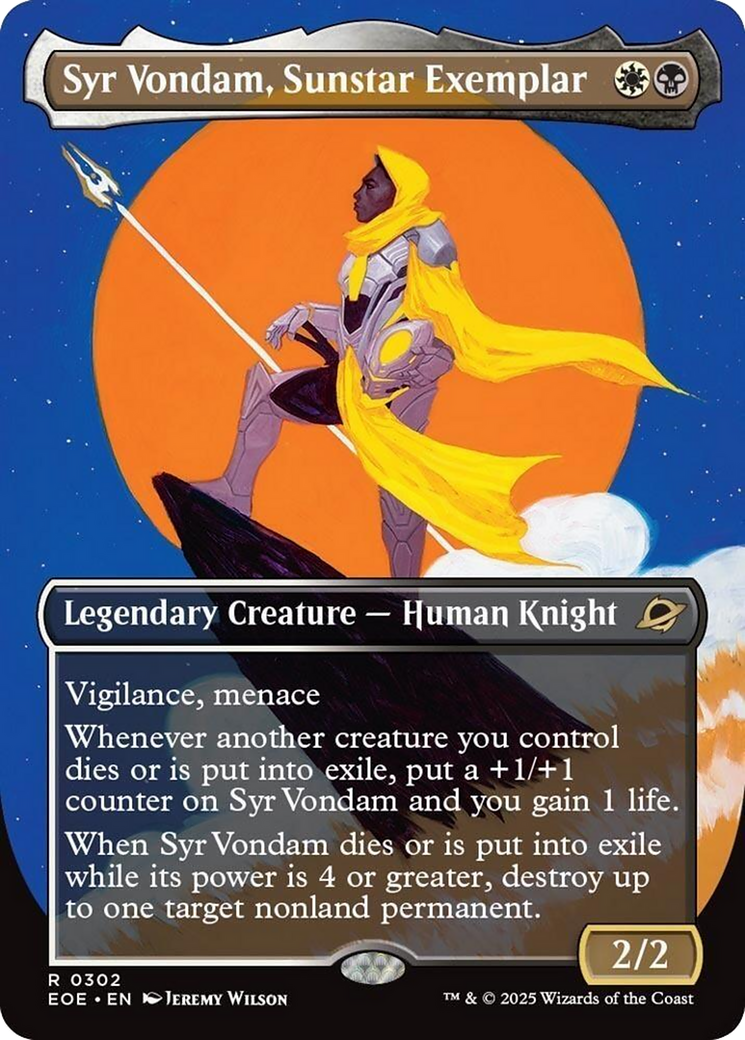 Syr Vondam, Sunstar Exemplar (Borderless) [Edge of Eternities] | Exor Games Truro