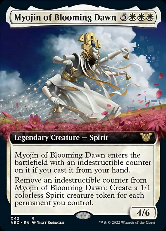 Myojin of Blooming Dawn (Extended Art) [Kamigawa: Neon Dynasty Commander] | Exor Games Truro