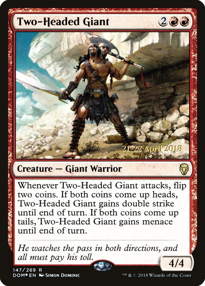 Two-Headed Giant [Dominaria Prerelease Promos] | Exor Games Truro