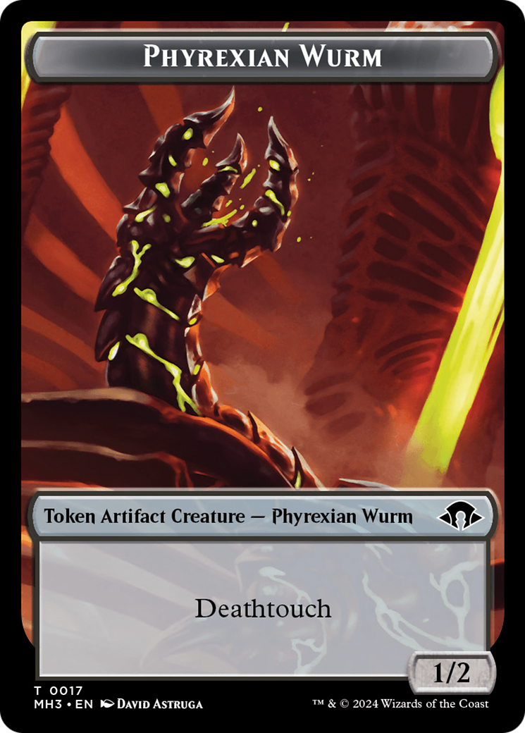 Phyrexian Wurm Token (0017) [Modern Horizons 3 Tokens] | Exor Games Truro