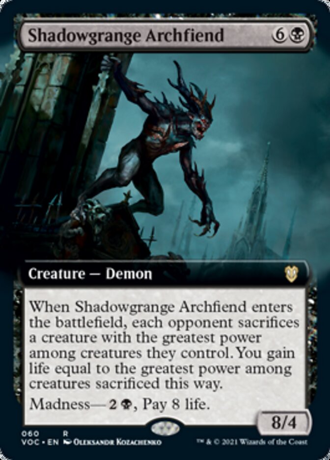 Shadowgrange Archfiend (Extended Art) [Innistrad: Crimson Vow Commander] | Exor Games Truro