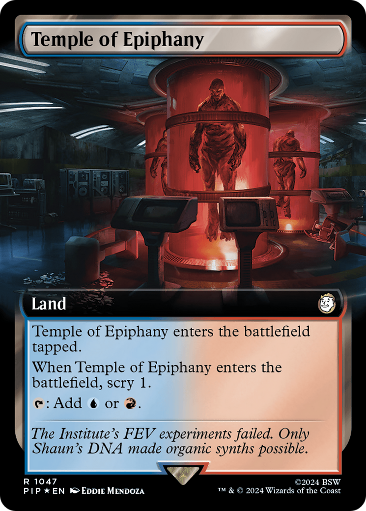 Temple of Epiphany (Extended Art) (Surge Foil) [Fallout] | Exor Games Truro