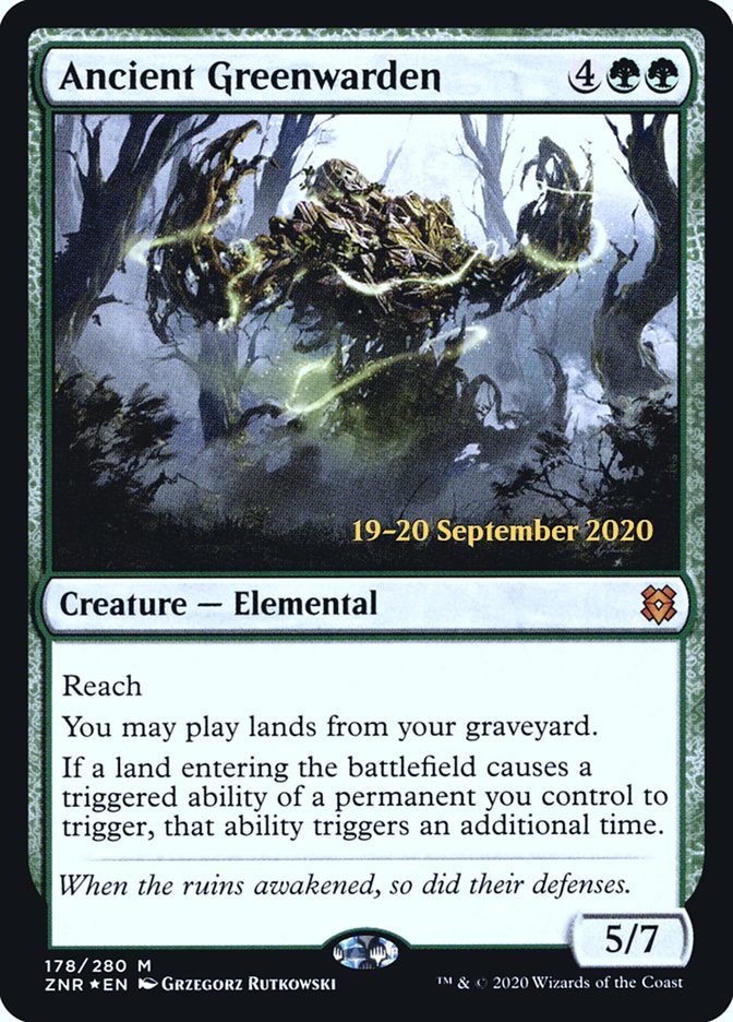 Ancient Greenwarden [Zendikar Rising Prerelease Promos] | Exor Games Truro