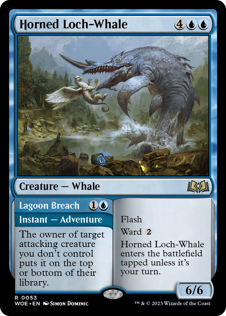 Horned Loch-Whale // Lagoon Breach [Wilds of Eldraine] | Exor Games Truro