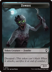 Snake // Zombie Double-Sided Token [Secrets of Strixhaven Commander Tokens] | Exor Games Truro