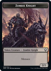 Zombie Knight // Goblin Double-Sided Token [Dominaria United Commander Tokens] | Exor Games Truro