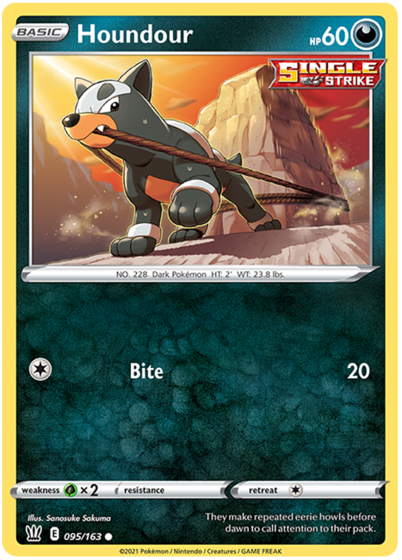 Houndour (095/163) [Sword & Shield: Battle Styles] | Exor Games Truro