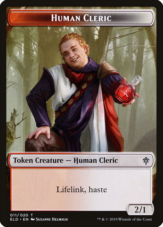 Human Cleric Token [Throne of Eldraine Tokens] | Exor Games Truro