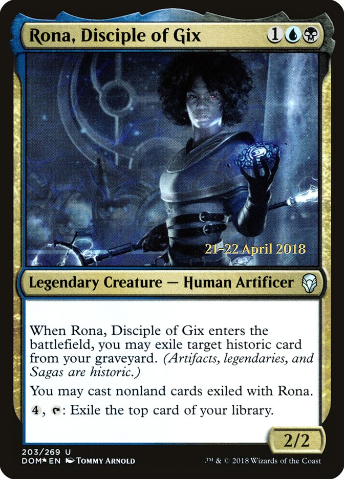 Rona, Disciple of Gix [Dominaria Prerelease Promos] | Exor Games Truro