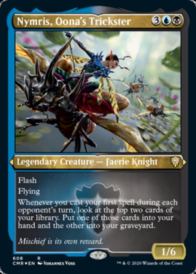 Nymris, Oona's Trickster (Etched) [Commander Legends] | Exor Games Truro