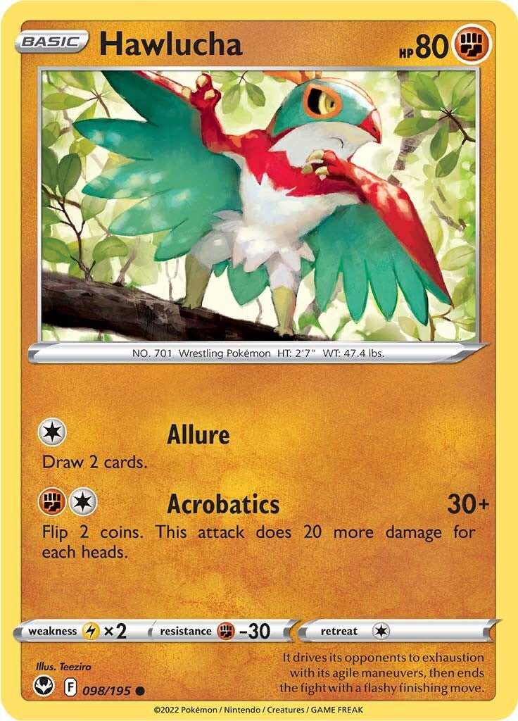 Hawlucha (098/195) [Sword & Shield: Silver Tempest] | Exor Games Truro