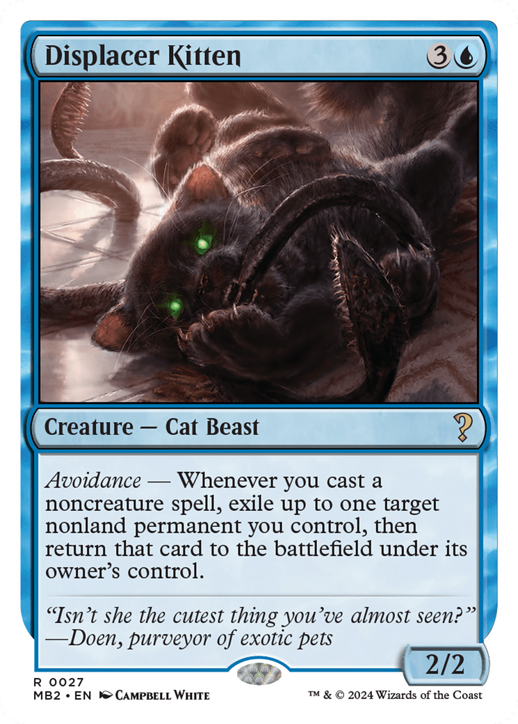 Displacer Kitten (White Border) [Mystery Booster 2] | Exor Games Truro