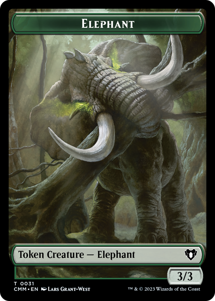 Elephant Token [Commander Masters Tokens] | Exor Games Truro