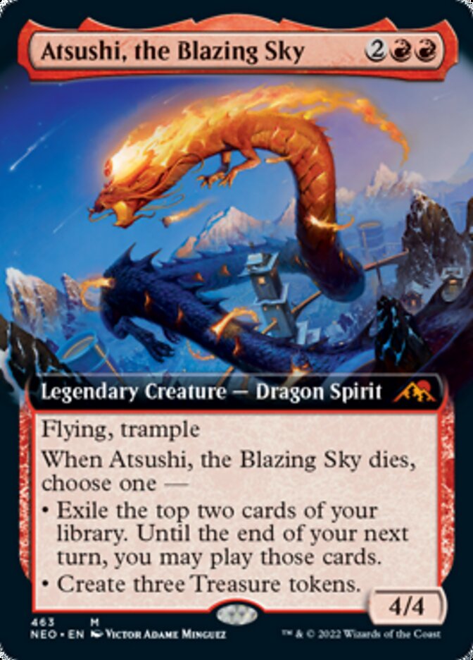 Atsushi, the Blazing Sky (Extended Art) [Kamigawa: Neon Dynasty] | Exor Games Truro