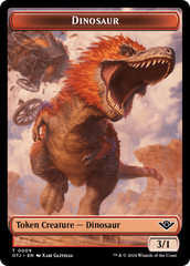 Treasure // Dinosaur Double-Sided Token [Outlaws of Thunder Junction Tokens] | Exor Games Truro