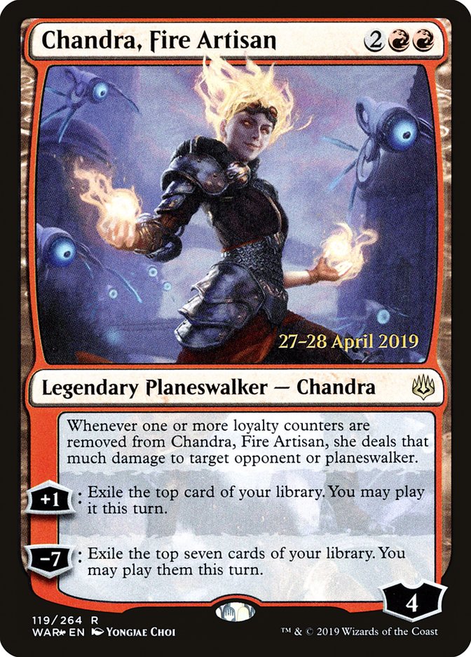 Chandra, Fire Artisan [War of the Spark Prerelease Promos] | Exor Games Truro