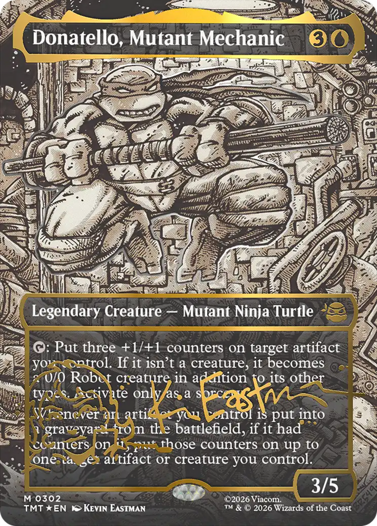 Donatello, Mutant Mechanic (Borderless) (Gold-Stamped Signature) [Teenage Mutant Ninja Turtles] | Exor Games Truro