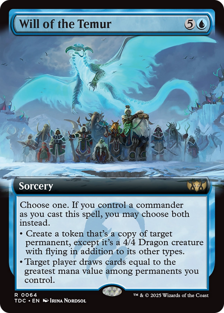 Will of the Temur (Extended Art) [Tarkir: Dragonstorm Commander] | Exor Games Truro