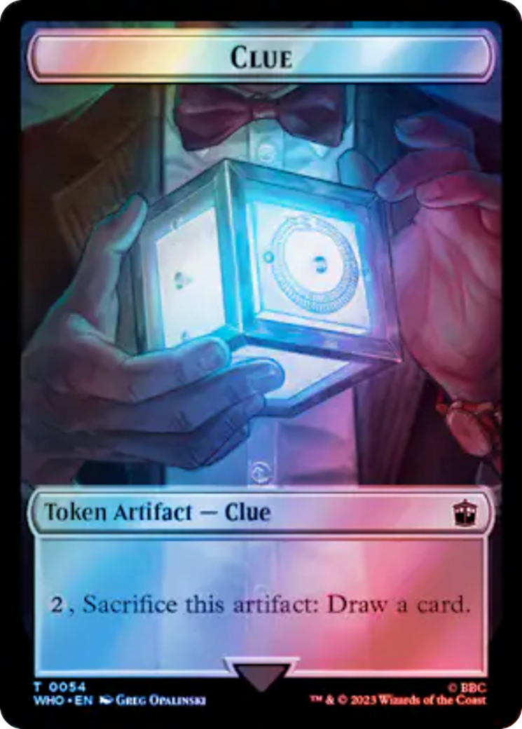 Copy // Clue (0054) Double-Sided Token (Surge Foil) [Doctor Who Tokens] | Exor Games Truro