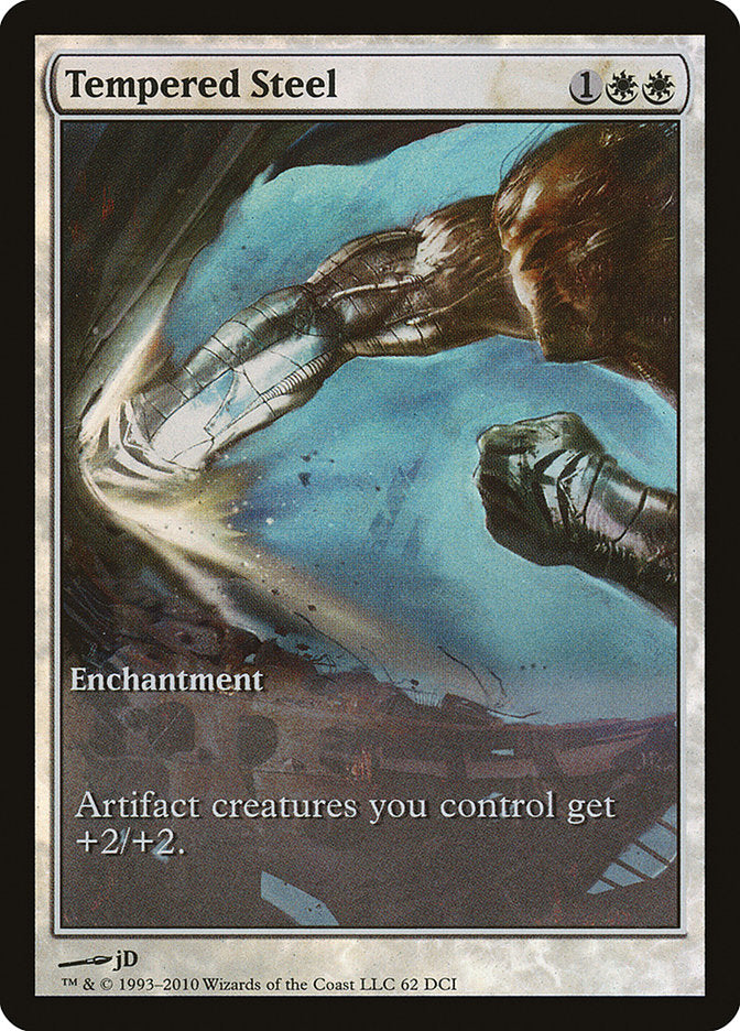 Tempered Steel (Game Day) (Extended Art) [Scars of Mirrodin Promos] | Exor Games Truro