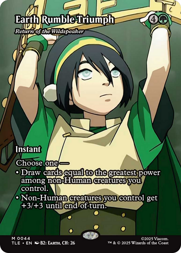 Earth Rumble Triumph - Return of the Wildspeaker (Borderless) [Avatar: The Last Airbender: Eternal-Legal] | Exor Games Truro