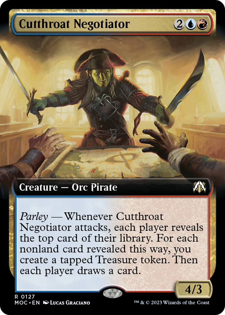 Cutthroat Negotiator (Extended Art) [March of the Machine Commander] | Exor Games Truro