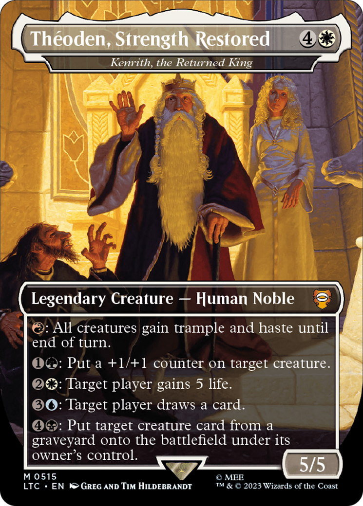 Theoden, Strength Restored - Kenrith, the Returned King (Borderless) [The Lord of the Rings: Tales of Middle-Earth Commander] | Exor Games Truro