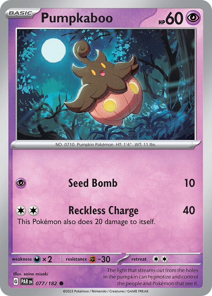 Pumpkaboo (077/182) [Scarlet & Violet: Paradox Rift] | Exor Games Truro