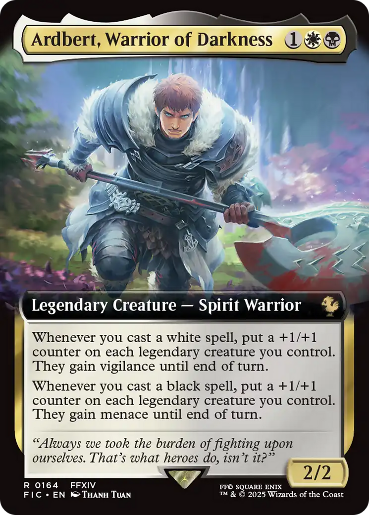 Ardbert, Warrior of Darkness (Extended Art) [FINAL FANTASY Commander] | Exor Games Truro