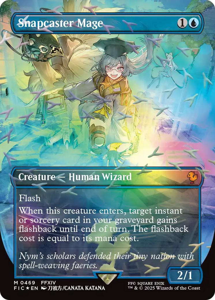 Snapcaster Mage (Borderless) (Chocobo Track Foil) [FINAL FANTASY Commander] | Exor Games Truro