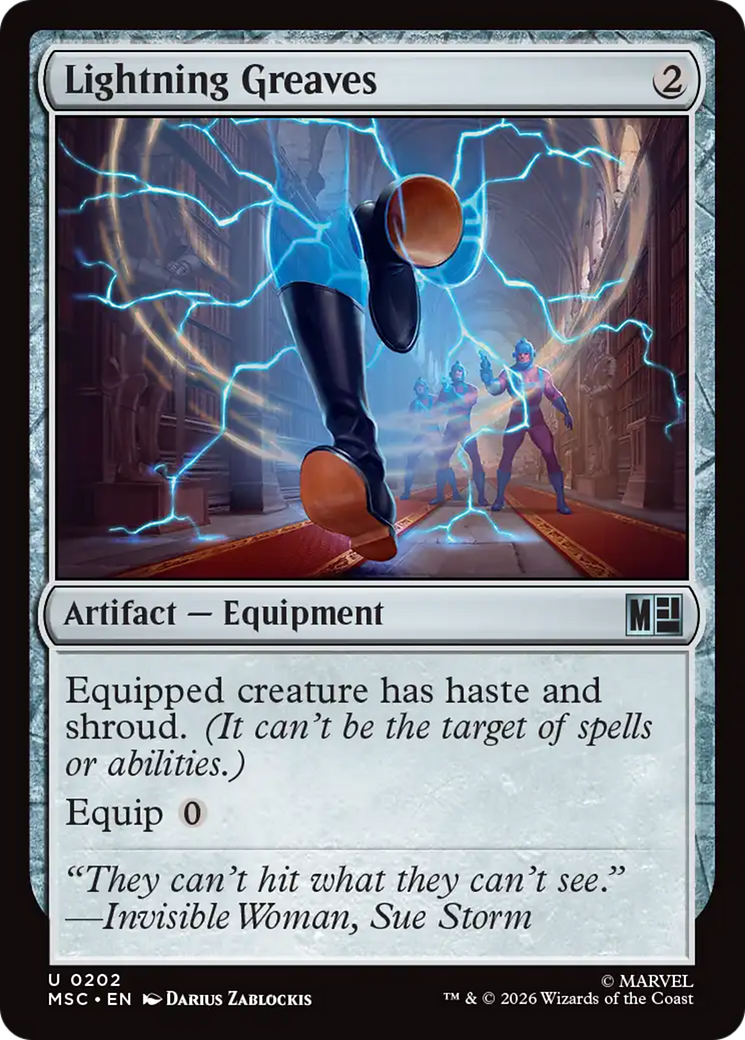 Lightning Greaves (Surge Foil) [Marvel Super Heroes Commander] | Exor Games Truro
