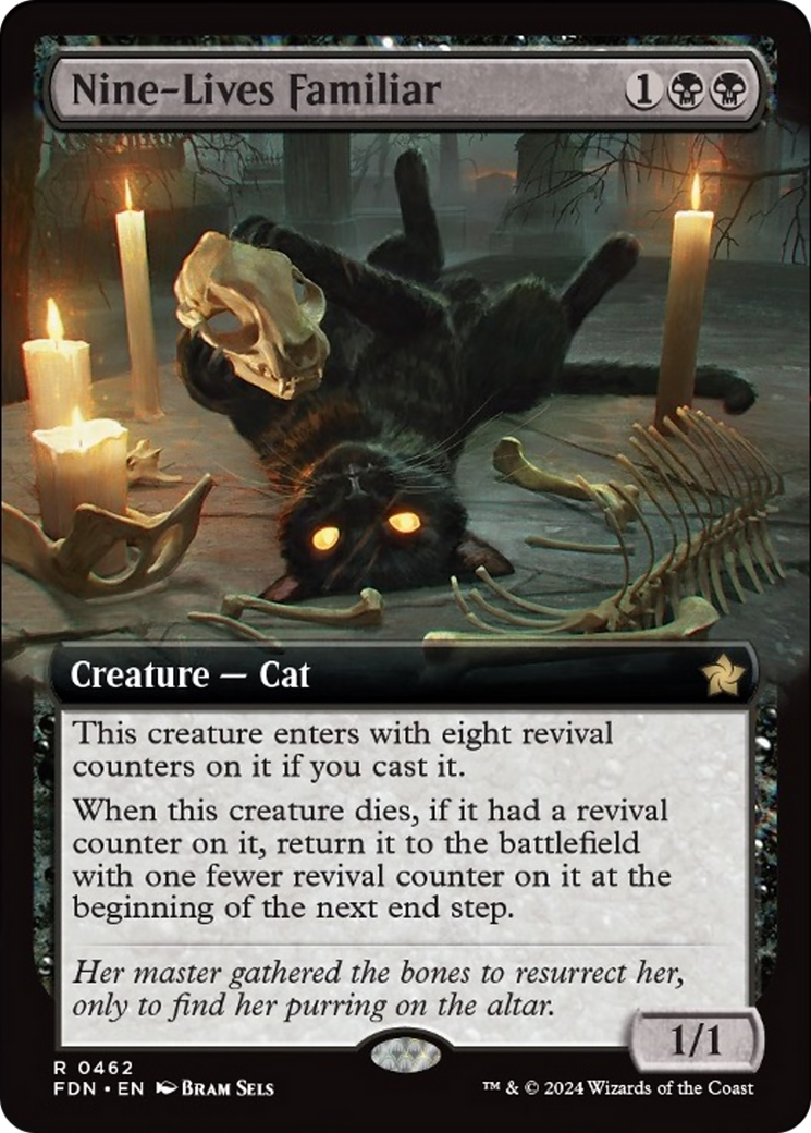 Nine-Lives Familiar (Extended Art) [Foundations] | Exor Games Truro