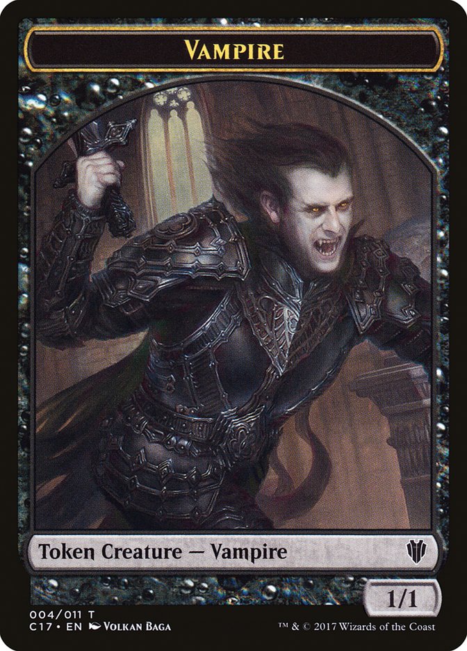 Vampire // Zombie Double-Sided Token [Commander 2017 Tokens] | Exor Games Truro