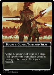 Bounty: Gorra Tash and Silas // Bounty Rules Double-Sided Token [Outlaws of Thunder Junction Commander Tokens] | Exor Games Truro